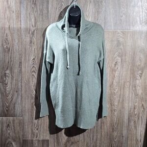 Kaisley Womens Medium Green Soft Cozy Cowl Neck‎ Pullover Knit Sweater Tunic Top